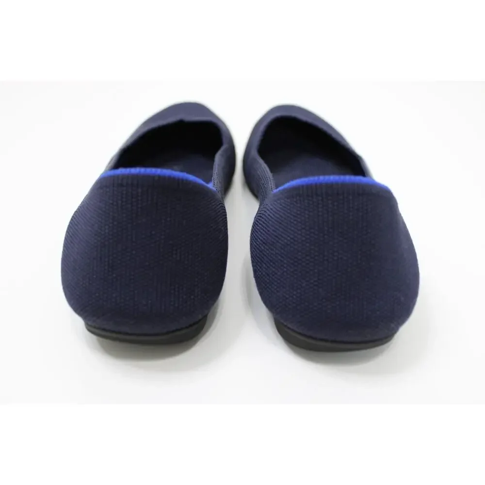 Rothy's The Flat Shoes Womens Size 9 Blue Knit Ballet Flats Washable Casual